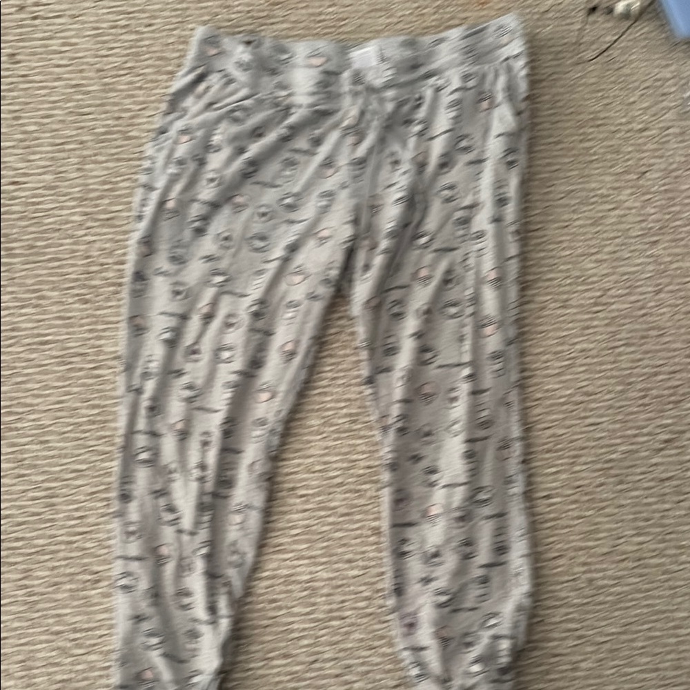 Gray Patterned Pajama Pants